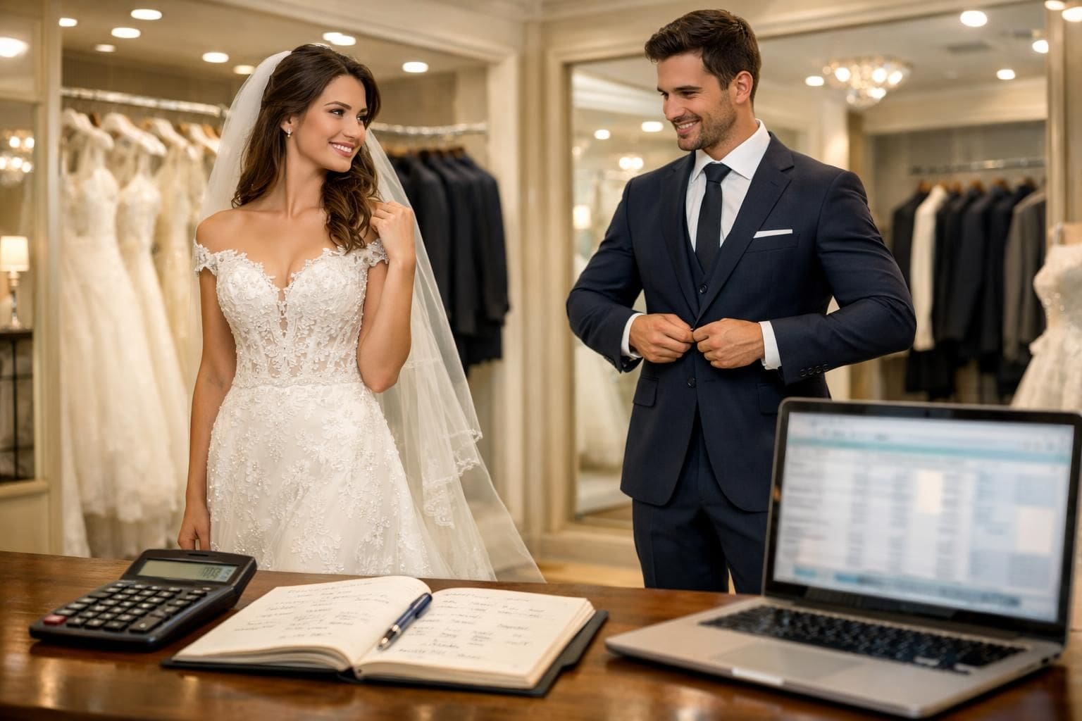 Les frais de robe et costume de mariage : guide complet pour un budget maîtrisé